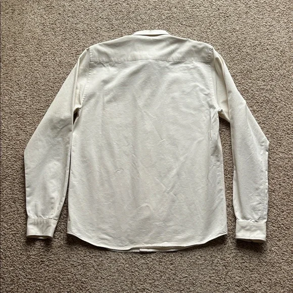Norse Projects Men’s Beige Off-White Anton Denim Button Front L/S Shirt XL - Picture 9 of 11